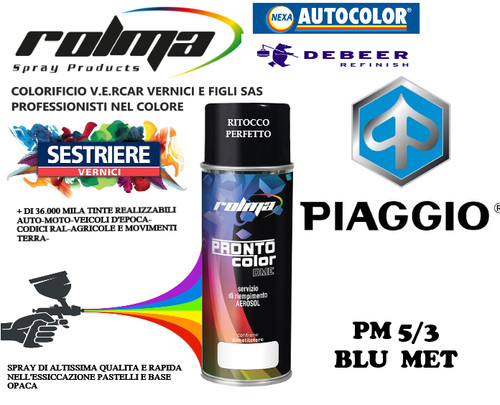 Piaggio blu met 3 spray - blu,